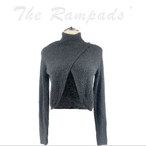 Leith Gray TurtleneckCross Layered Sweater Size XS
